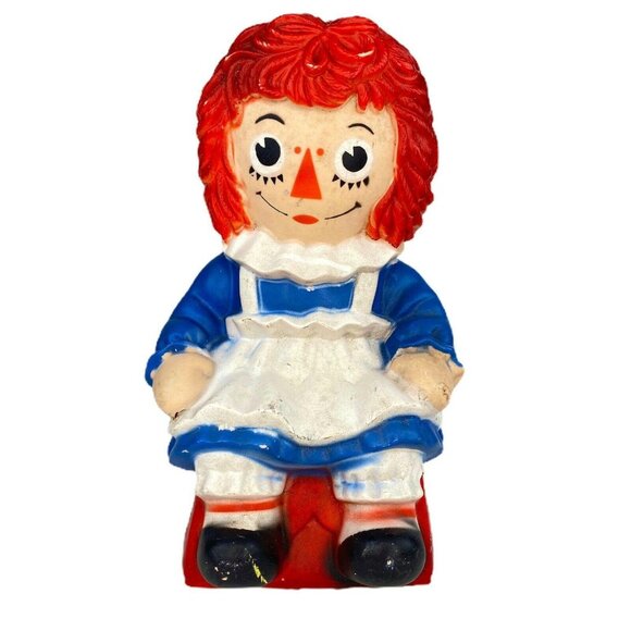My Toy Co. Raggedy Ann Doll Coin Piggy Bank Bobbs Merrill Child Toy VIntage 1972 - Picture 2 of 10